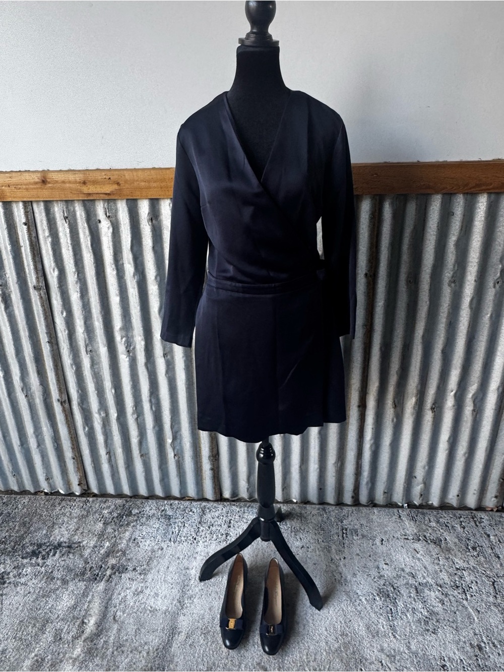 Banana Republic Navy Wrap-Front Jumpsuit